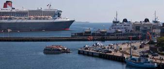 Cruise ship Harbor Elsinore / Helsingør Denmark