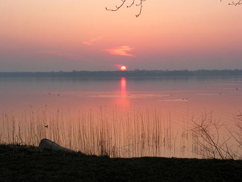Solnedgang over Esrum sø